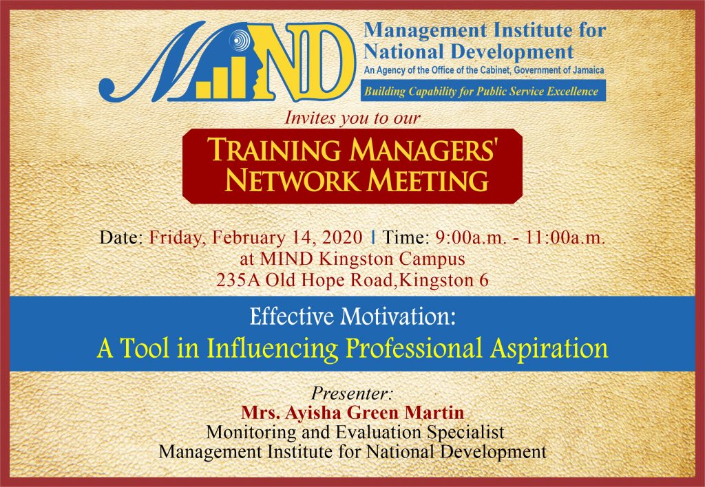 Training Managers' Network Meeting - The Management Institute for ...